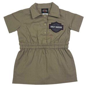 Harley-Davidson Baby Girls' Bar & Shield Brushed Twill Collar Dress